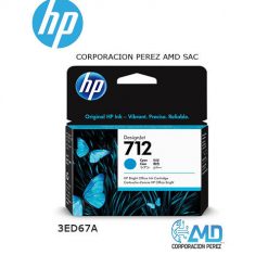 TINTA HP 3ED67A (712A) 29ML CYAN