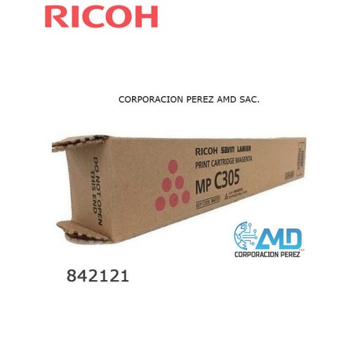 TONER RICOH 842121 MP C305 MAGENTA 4,000 PAG